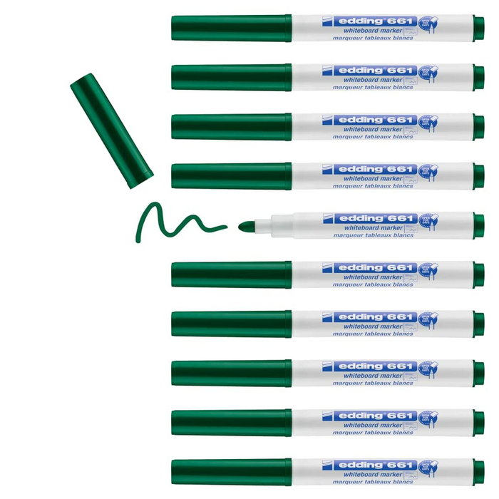 Edding Marcador para Pizarra Blanca 661 Verde (Set de 10) Edding Marcador para Pizarra Blanca 661 Verde (Set de 10)