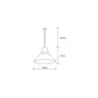 SKD Lámpara Colgante de Aluminio Makayla Diseño Minimalista con Cable Regulable, para Bombillas LED - SKD-P003-W