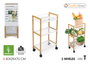 Confortime Verdulero de Bambú Blanco 40x25x70cm