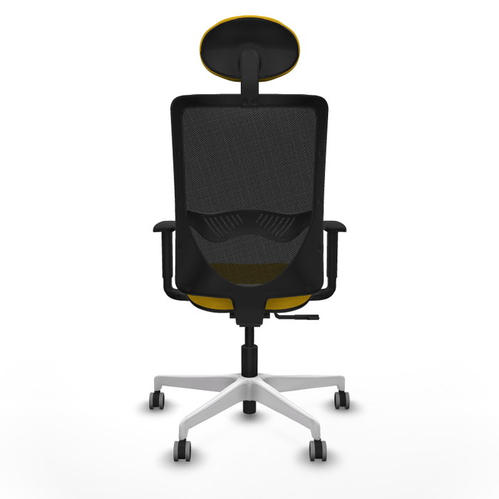 PIQUERAS Y CRESPO Silla de oficina Zulema con mecanismo Sincro, Amarillo y Negro
