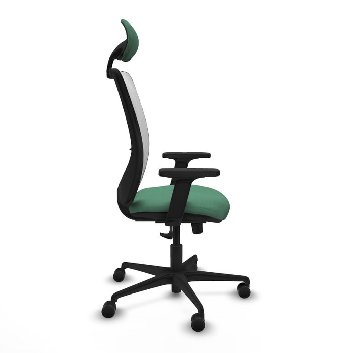 PIQUERAS Y CRESPO Silla de oficina Zulema con mecanismo Sincro, Verde esmeralda y Blanco PIQUERAS Y CRESPO Silla de oficina Zulema con mecanismo Sincro, Verde esmeralda y Blanco