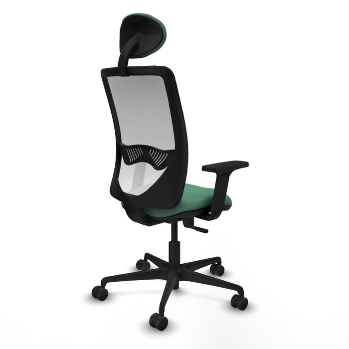 PIQUERAS Y CRESPO Silla de oficina Zulema con mecanismo Sincro, Verde esmeralda y Blanco PIQUERAS Y CRESPO Silla de oficina Zulema con mecanismo Sincro, Verde esmeralda y Blanco