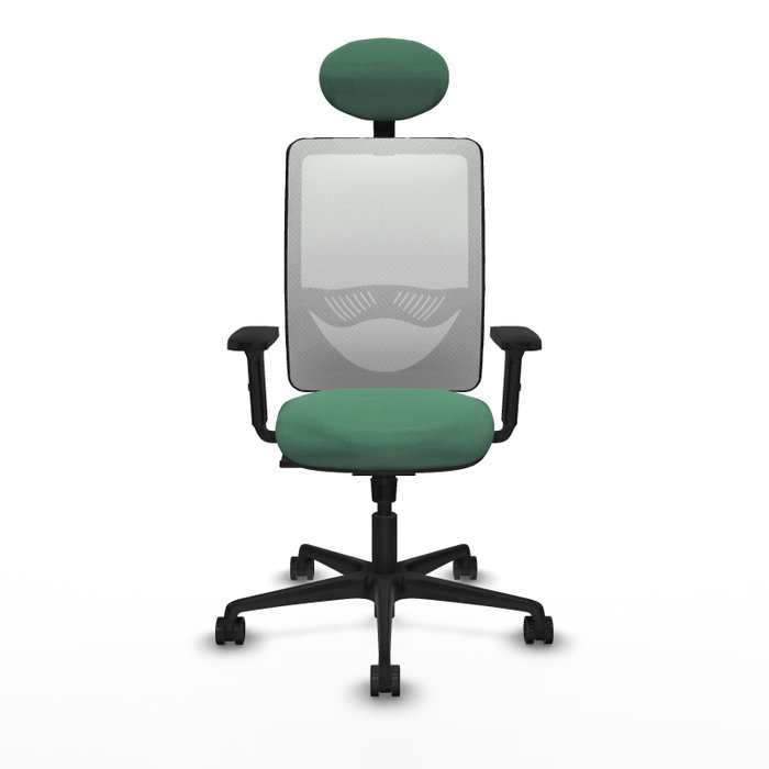 PIQUERAS Y CRESPO Silla de oficina Zulema con mecanismo Sincro, Verde esmeralda y Blanco PIQUERAS Y CRESPO Silla de oficina Zulema con mecanismo Sincro, Verde esmeralda y Blanco