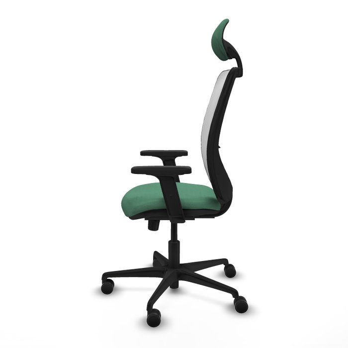 PIQUERAS Y CRESPO Silla de oficina Zulema con mecanismo Sincro, Verde esmeralda y Blanco PIQUERAS Y CRESPO Silla de oficina Zulema con mecanismo Sincro, Verde esmeralda y Blanco