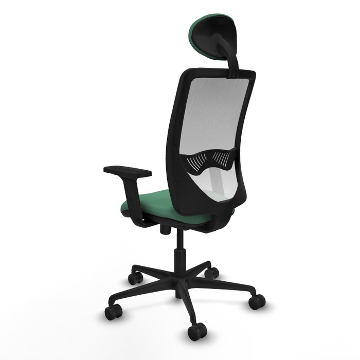 PIQUERAS Y CRESPO Silla de oficina Zulema con mecanismo Sincro, Verde esmeralda y Blanco PIQUERAS Y CRESPO Silla de oficina Zulema con mecanismo Sincro, Verde esmeralda y Blanco