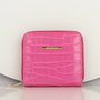 Zoozie Bags 1463 Cartera y Tarjetero de Piel Rosa para Mujer, 4 Fundas para Tarjetas, 1 Funda para Billetes, 1 Bolsillo para Monedas, 11.5 x 10.5 cm