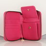 Zoozie Bags 1463 Cartera y Tarjetero de Piel Rosa para Mujer, 4 Fundas para Tarjetas, 1 Funda para Billetes, 1 Bolsillo para Monedas, 11.5 x 10.5 cm