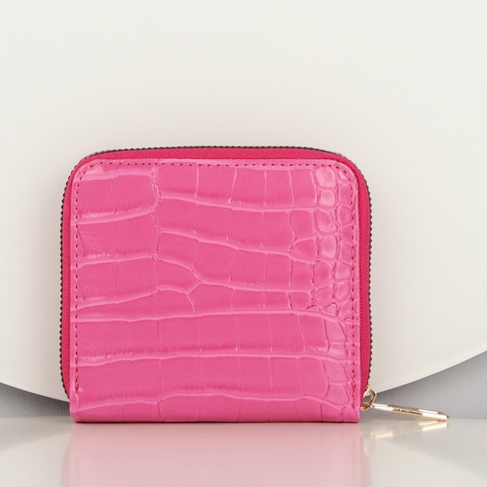 Zoozie Bags 1463 Cartera y Tarjetero de Piel Rosa para Mujer, 4 Fundas para Tarjetas, 1 Funda para Billetes, 1 Bolsillo para Monedas, 11.5 x 10.5 cm