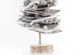 DKD Home Decor Árbol Navidad Alpina Corteza Abedul Natural 34 x 102 x 34 cm