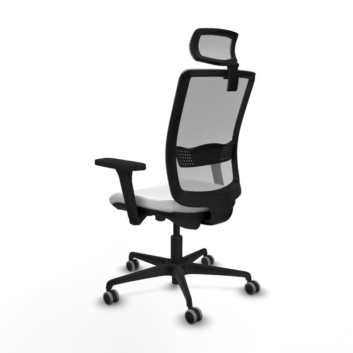 PIQUERAS Y CRESPO Silla de oficina Haches con mecanismo Sincro/Traslack Blanco y Gris PIQUERAS Y CRESPO Silla de oficina Haches con mecanismo Sincro/Traslack Blanco y Gris