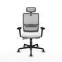 PIQUERAS Y CRESPO Silla de oficina Haches con mecanismo Sincro/Traslack Blanco y Gris