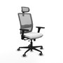 PIQUERAS Y CRESPO Silla de oficina Haches con mecanismo Sincro/Traslack Blanco y Gris