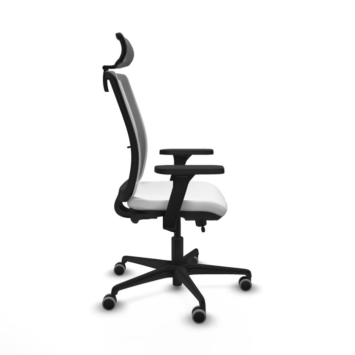 PIQUERAS Y CRESPO Silla de oficina Haches con mecanismo Sincro/Traslack Blanco y Gris PIQUERAS Y CRESPO Silla de oficina Haches con mecanismo Sincro/Traslack Blanco y Gris