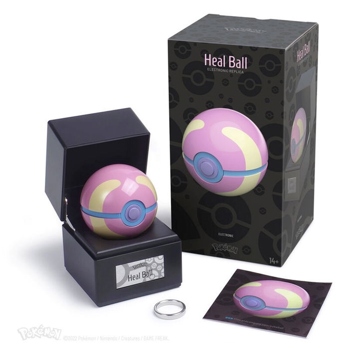 Wand Company Diecast Pokemon Heal PokeBall Coleccionable con Luz y Sonido Edición Limitada