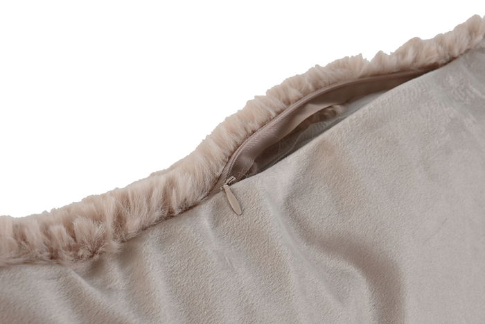 DKD Home Decor Rabit fur april 24 b Cojin Urban Rosa Palo 8 x 45 x 45 cm (2 Unidades)