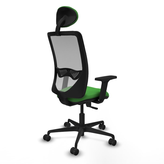 PIQUERAS Y CRESPO Silla de oficina Zulema con mecanismo Sincro, Tela Verde y Malla Gris