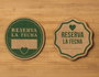 Innspiro Kit 4 Sellos de Madera Boda Invitación Formal y Tinta Verde oscuro