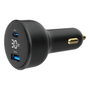 Gembird Cargador de coche rápido 30 W con 2 puertos USB y pantalla LCD, Negro
