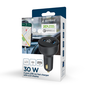 Gembird Cargador de coche rápido 30 W con 2 puertos USB y pantalla LCD, Negro