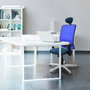 PIQUERAS Y CRESPO Silla de oficina Motilla con mecanismo Sincro, Pistacho y Blanco