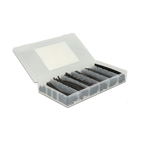 DeLOCK Tubos termorretráctiles Negro 100 piezas DeLOCK Tubos termorretráctiles Negro 100 piezas