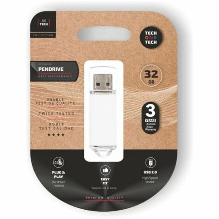 Tech One Tech Memoria USB Basic 2.0 32 GB Blanco Tech One Tech Memoria USB Basic 2.0 32 GB Blanco