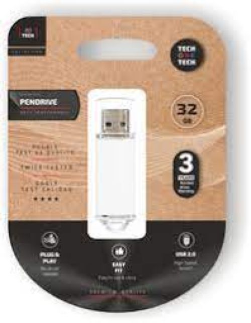 Tech One Tech Pendrive Basic 2.0 32GB Blanco