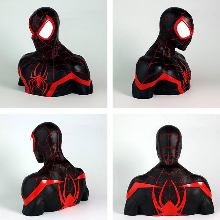 SEMIC STUDIO Estatuilla de Colección Busto Hucha Miles Morales Spider-Man Marvel, 20 cm