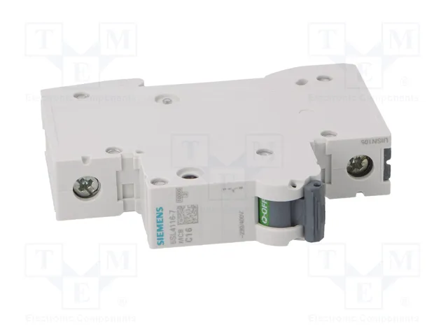 SIEMENS 5SL4116-7 Interruptor magnetotérmico 16A 1 Polo SIEMENS 5SL4116-7 Interruptor magnetotérmico 16A 1 Polo