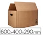 Q-connect Caja para Embalar Americana Ultra Resistente con Asas, Cartón Canal Doble 7 mm, Color Kraft, 600x400x290 mm