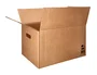 Q-connect Caja para Embalar Americana Ultra Resistente con Asas, Cartón Canal Doble 7 mm, Color Kraft, 600x400x290 mm