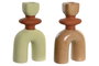 DKD Home Decor Portavela Terracota Surtida 10x4x17 cm