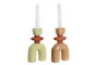 DKD Home Decor Portavela Terracota Surtida 10x4x17 cm