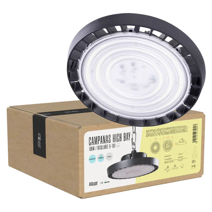 BX3 LIGHT Campana High Bay LED 100W IP65 6000K 120 Grados para Techos Altos, Naves Industriales, Almacenes - BX3-HVB100W-N2-CW BX3 LIGHT Campana High Bay LED 100W IP65 6000K 120 Grados para Techos Altos, Naves Industriales, Almacenes - BX3-HVB100W-N2-CW