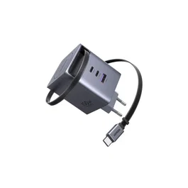 Ugreen X616 Cargador rápido GaN de 100W con cable USB-C retráctil