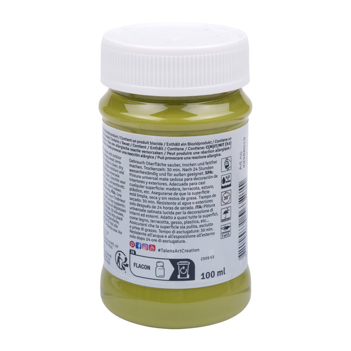 Talens Art Creation Pintura Verde Oliva 100ml Interior/Exterior Talens Art Creation Pintura Verde Oliva 100ml Interior/Exterior