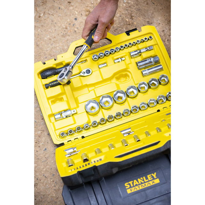 Stanley Fatmax Set de Enchufes 81 Piezas 1/4'' y 1/2''