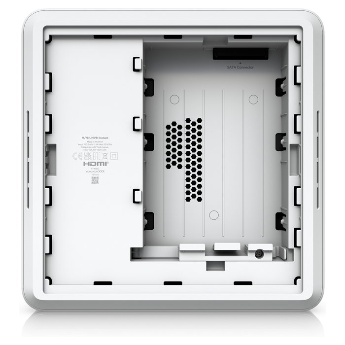 Ubiquiti UNVR-Instant NVR para Cámaras IP con 6 Puertos PoE, 1 Ranura HDD 3.5", 4K/30fps, Pantalla LCD, 4 Núcleos, 1.7 GHz - Blanco