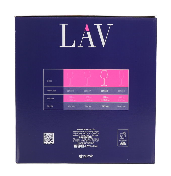 LAV Set de 6 Copas de Vino Coast 58cl