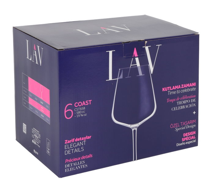 LAV Set de 6 Copas de Vino Coast 58cl