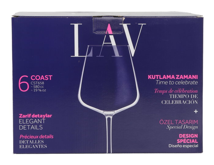 LAV Set de 6 Copas de Vino Coast 58cl