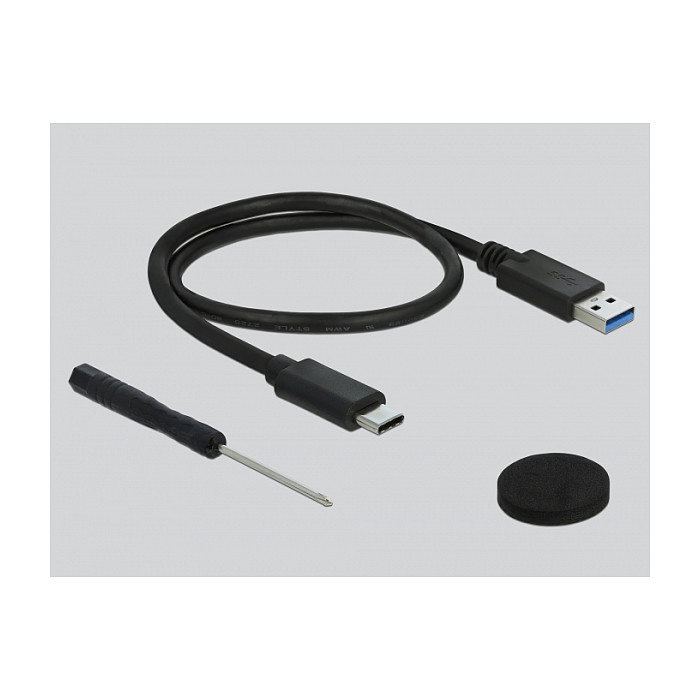DeLOCK Carcasa externa para HDD/SSD SATA de 2.5 pulg. con SuperSpeed USB 10 Gbps (USB 3.1 Gen 2)