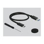 DeLOCK Carcasa externa para HDD/SSD SATA de 2.5 pulg. con SuperSpeed USB 10 Gbps (USB 3.1 Gen 2)