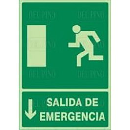 DUVER Señal de Salida de Emergencia, Plástico Rígido, 297 x 210 mm