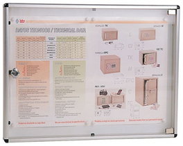 BTV Tablón de anuncios de aluminio natural 46x35 Ref 00132