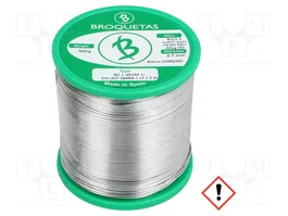 BROQUETAS Estaño libre de plomo Sn97Ag3 0,7 mm 500 g