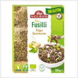 NATURSOY Fusilli Trigo Sarraceno Ecológico 500gr Sin Gluten Vegano