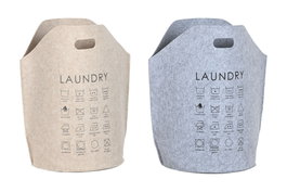 DKD Home Decor Surtido de 2 Cestas para la Ropa de Fieltro 40x40x58 cm