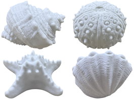 DKD Home Decor Decoración Luminosa de Arenisca Caracola o Concha Erizo
