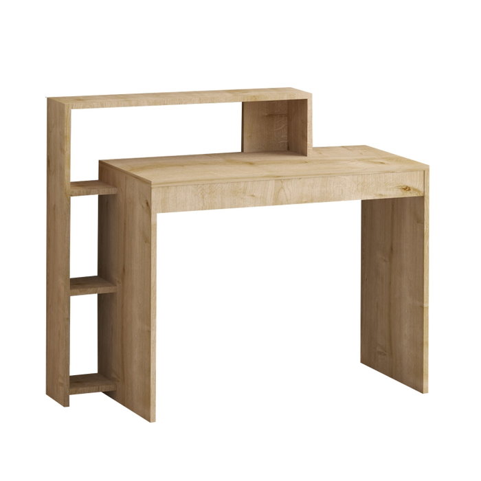 Hanah Home Mesa de Estudio Roble 95x117x45 cm. Mesa de Estudio para Oficina en Casa, Tablero de Partículas Recubierto de Melamina, Grosor 18 mm Hanah Home Mesa de Estudio Roble 95x117x45 cm. Mesa de Estudio para Oficina en Casa, Tablero de Partículas Recubierto de Melamina, Grosor 18 mm